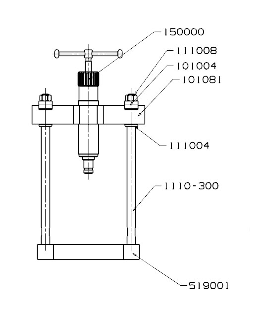 PUENTE HIDRÁULICO FORZA PARA EXTRAER BULONES O SILENT-BLOCKS